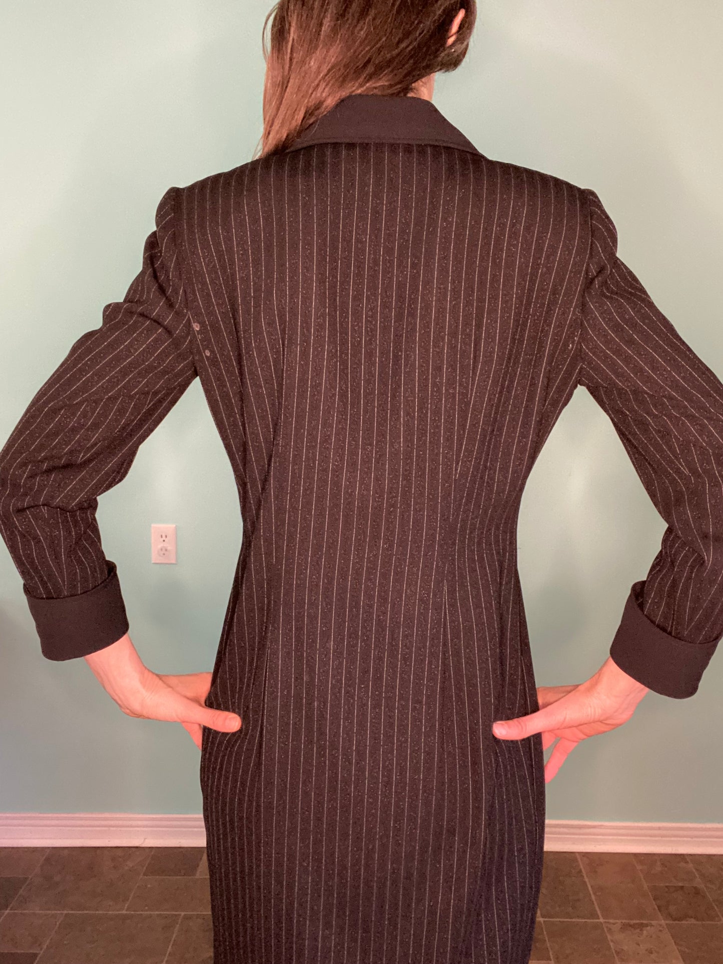 VINTAGE PINSTRIPED "MASCARA" BLAZER DRESS