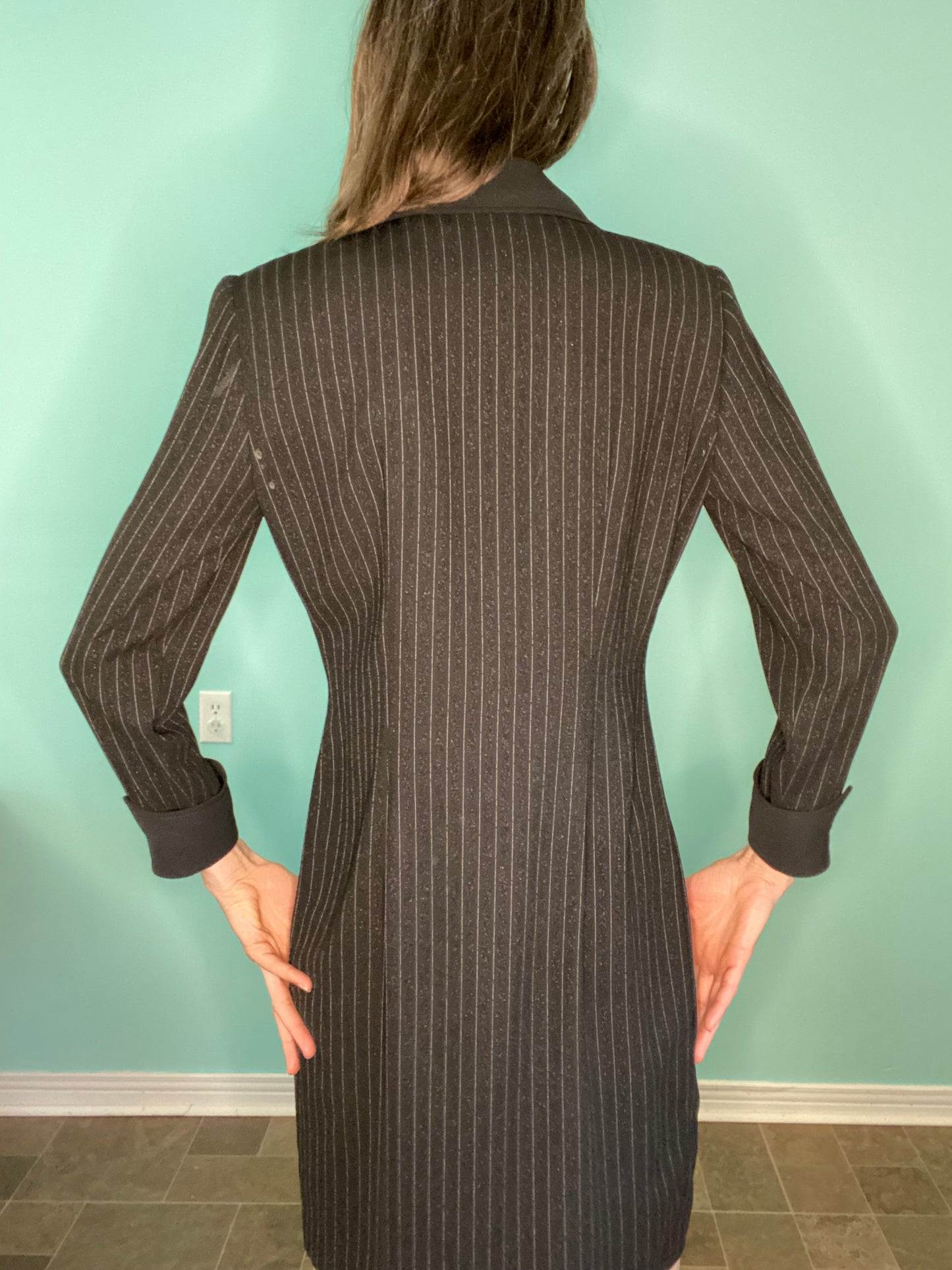 VINTAGE PINSTRIPED "MASCARA" BLAZER DRESS