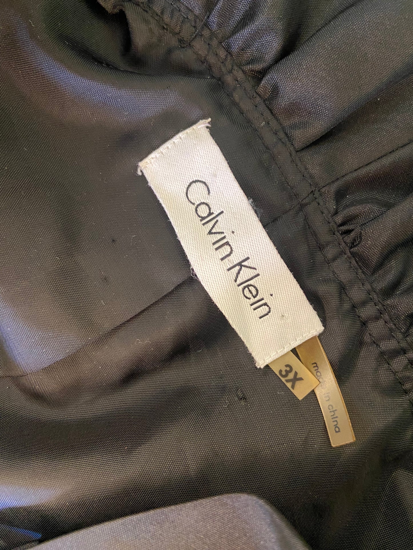 "CALVIN KLEIN" RUFFLED DRESS COAT