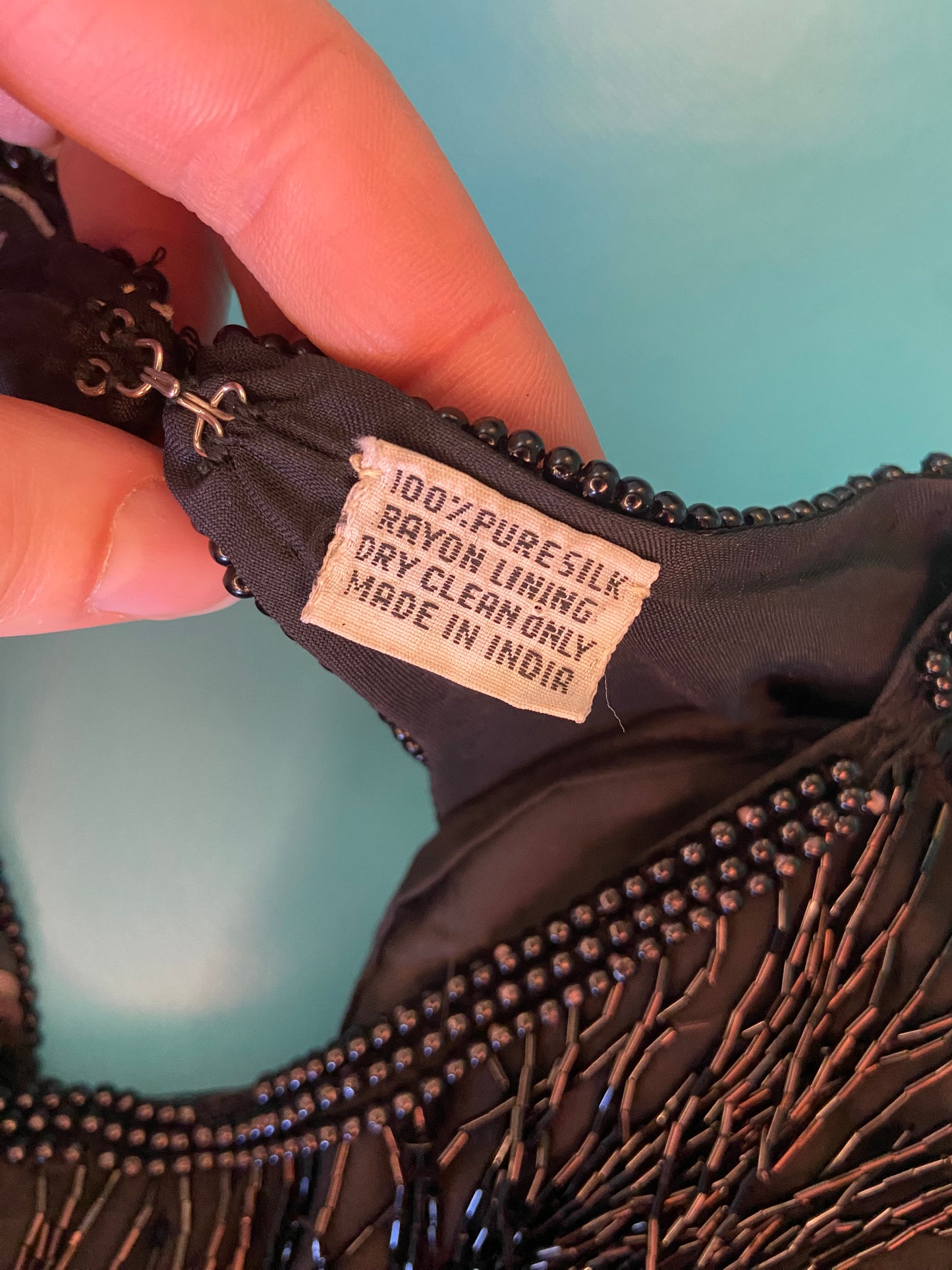 ONCE IN A LIFETIME VINTAGE "CARINA" BEADED AND SEQUIN COCKTAIL DRESS