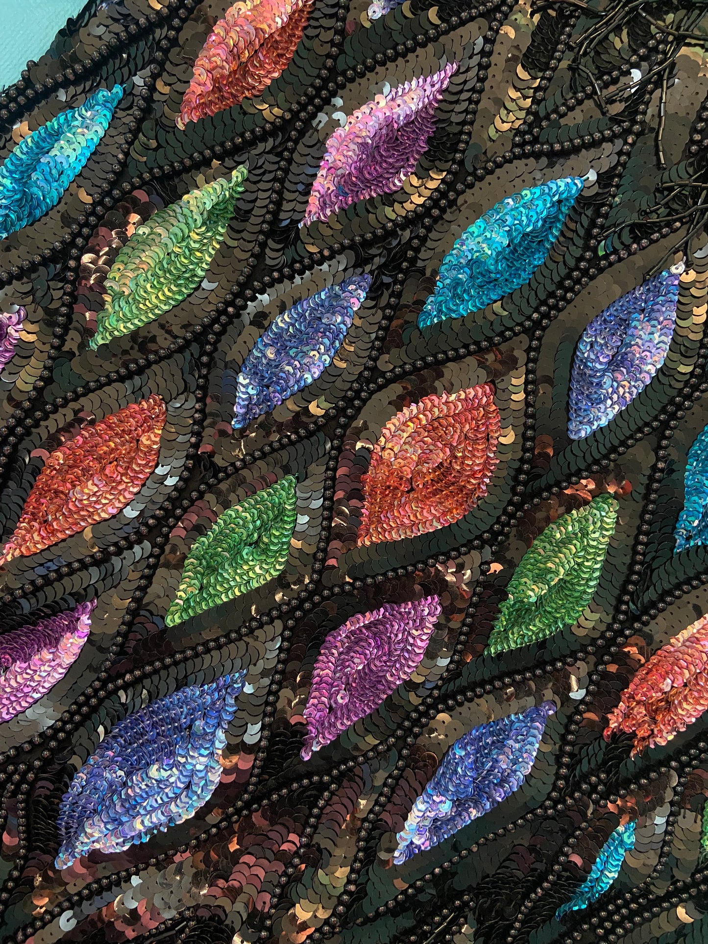 ONCE IN A LIFETIME VINTAGE "CARINA" BEADED AND SEQUIN COCKTAIL DRESS