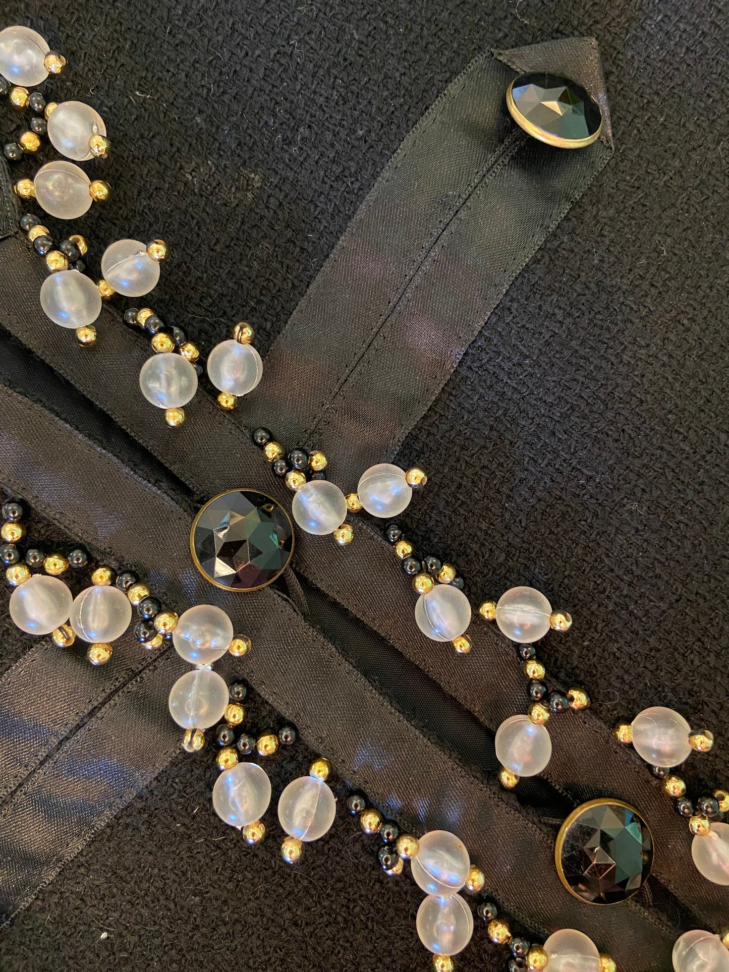 VINTAGE GORGEOUS "CLAUDAL" BEADED WOOL COAT