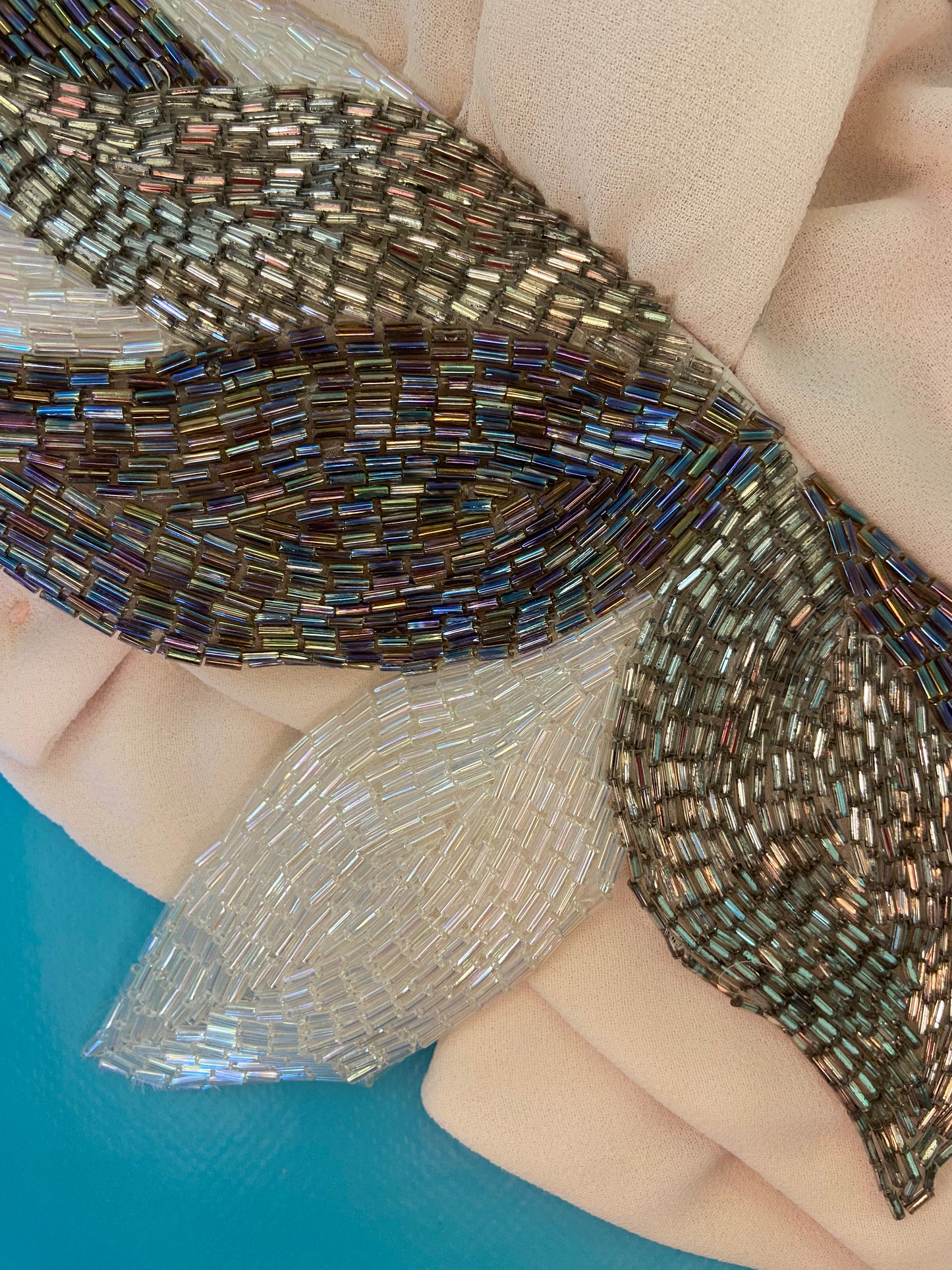 VINTAGE "GRACE-LA BOUTIQUE" SEQUIN EMBELLISHED BATWING TOP