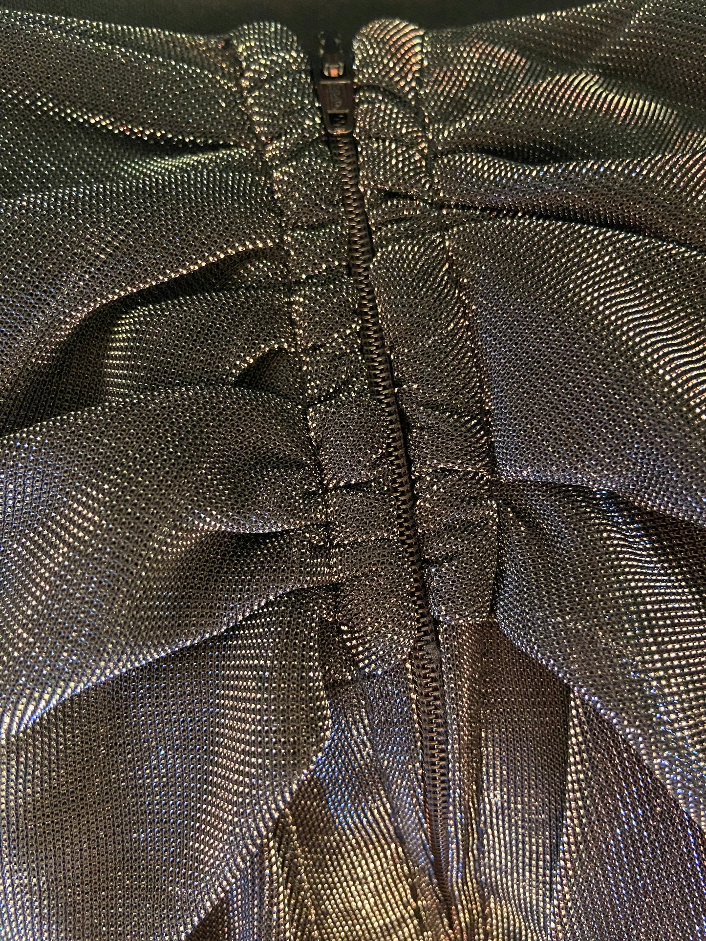 VINTAGE 80'S "M STUDIO" METALLIC SLIP DRESS