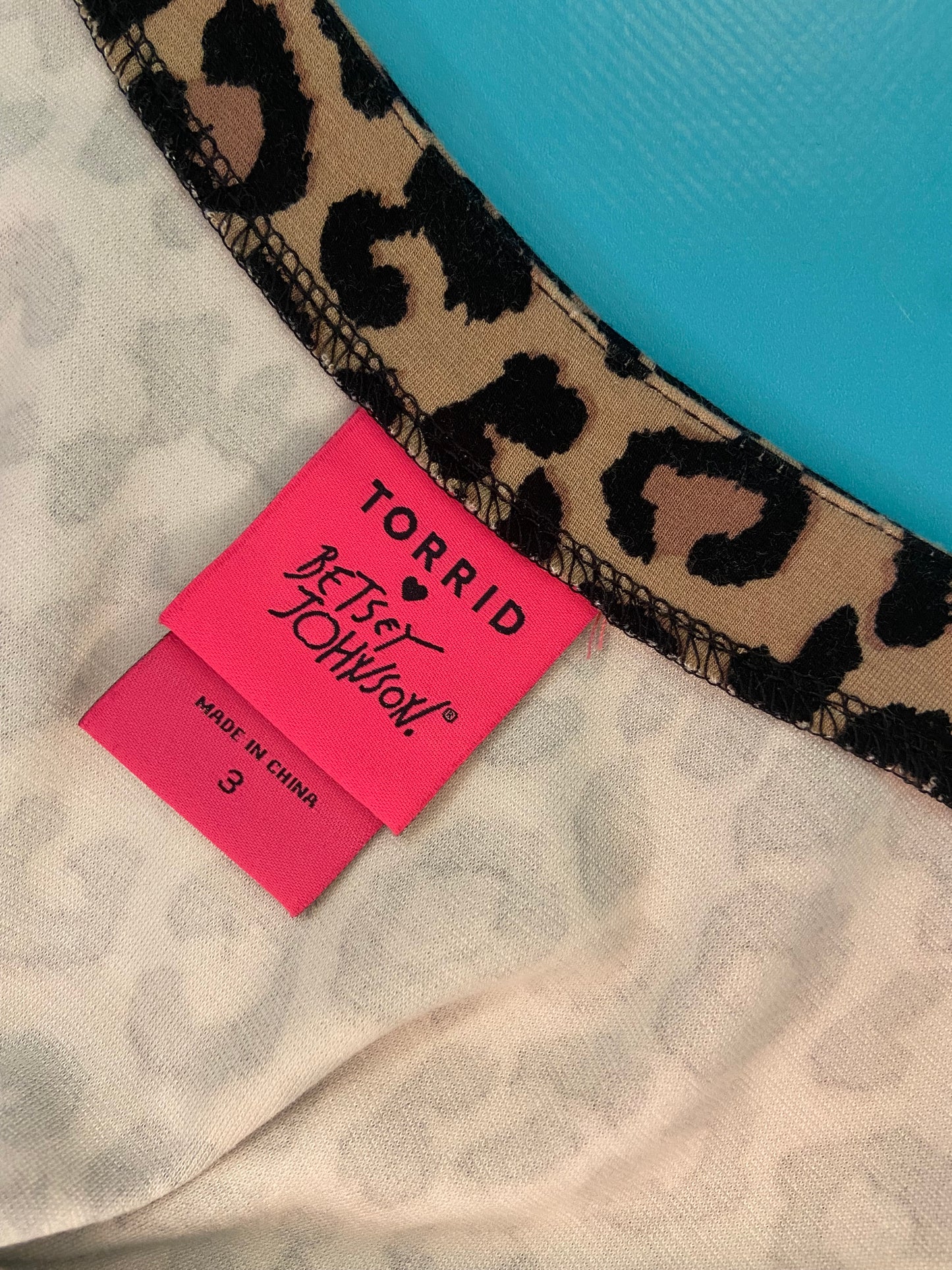 "BETSEY JOHNSON FOR TORRID" FLARED CHEETAH DRESS