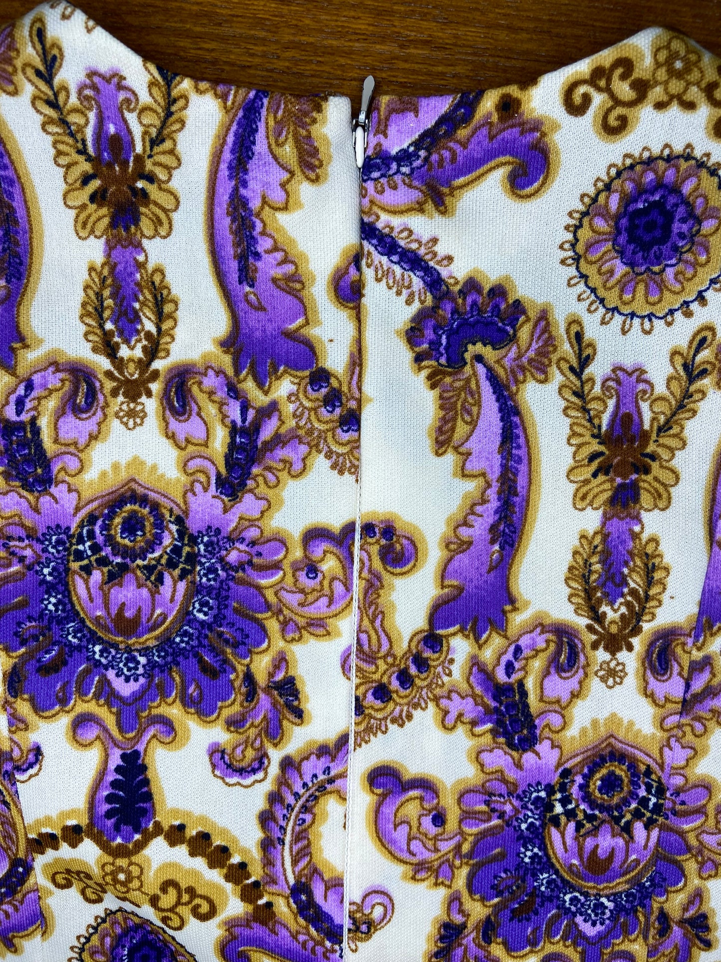 VINTAGE 60'S REGAL PAISLEY DROP WAISTED DRESS WITH PLEATED SKIRT