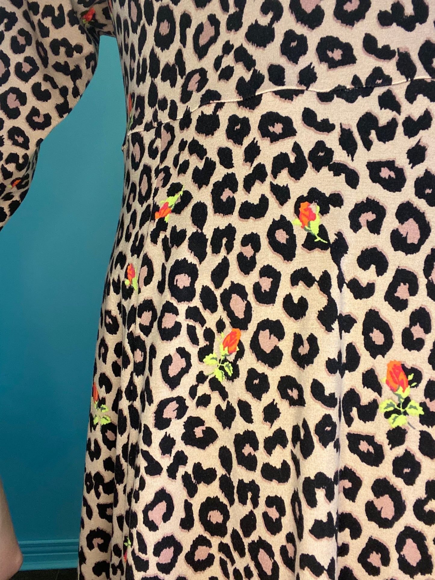 "BETSEY JOHNSON FOR TORRID" FLARED CHEETAH DRESS