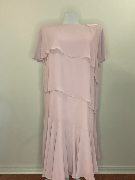 VINTAGE POWDER BLUE TIERED DRESS