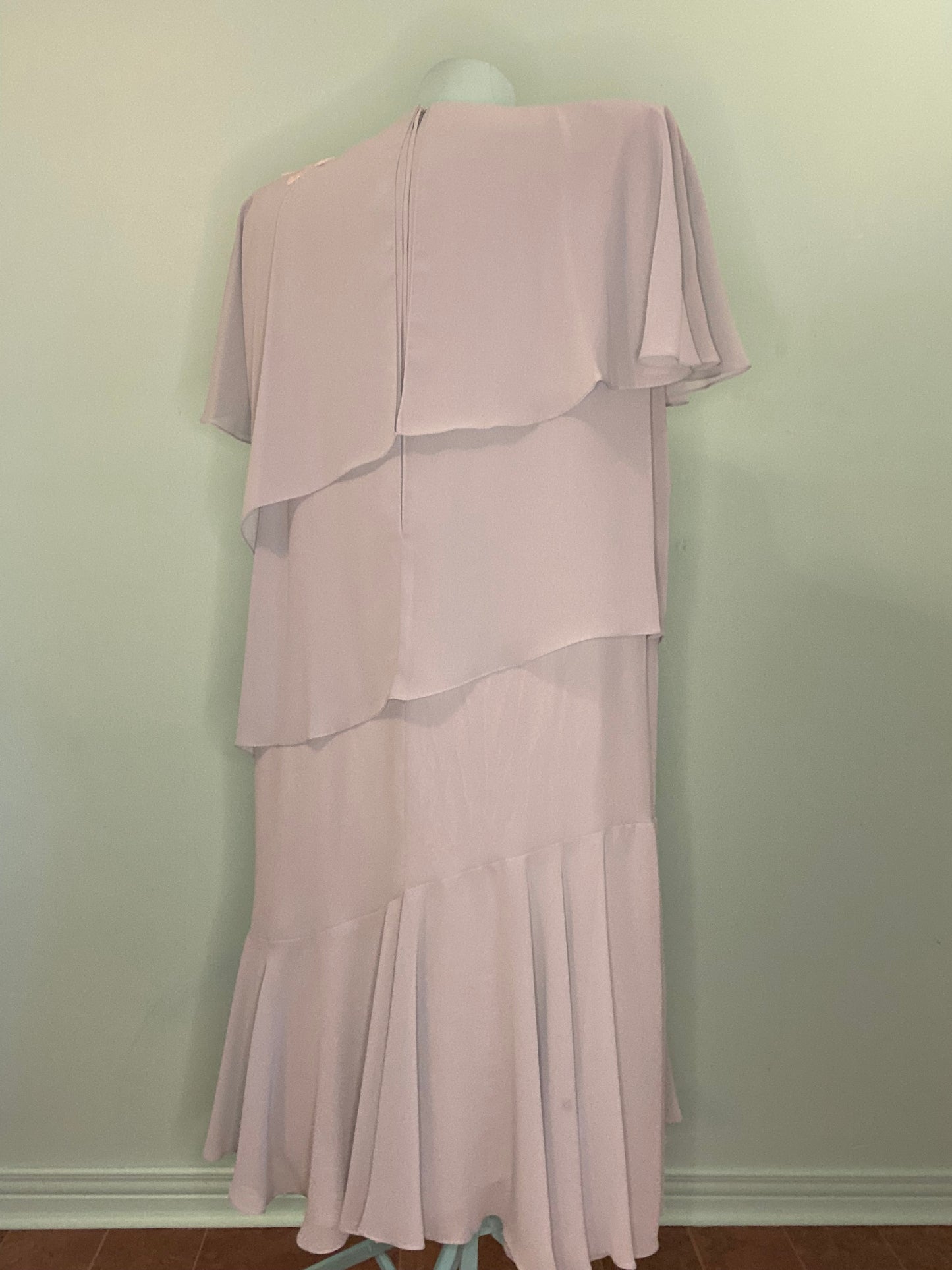 VINTAGE POWDER BLUE TIERED DRESS