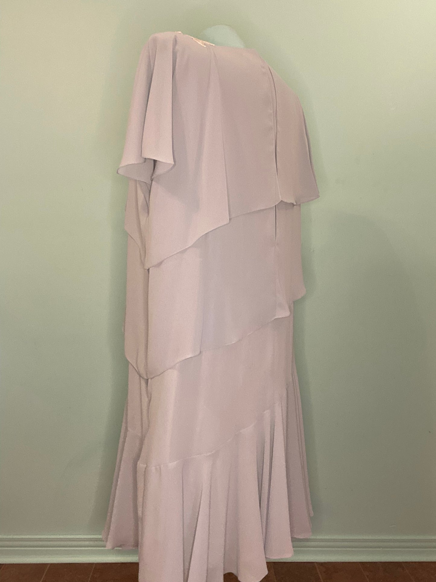 VINTAGE POWDER BLUE TIERED DRESS