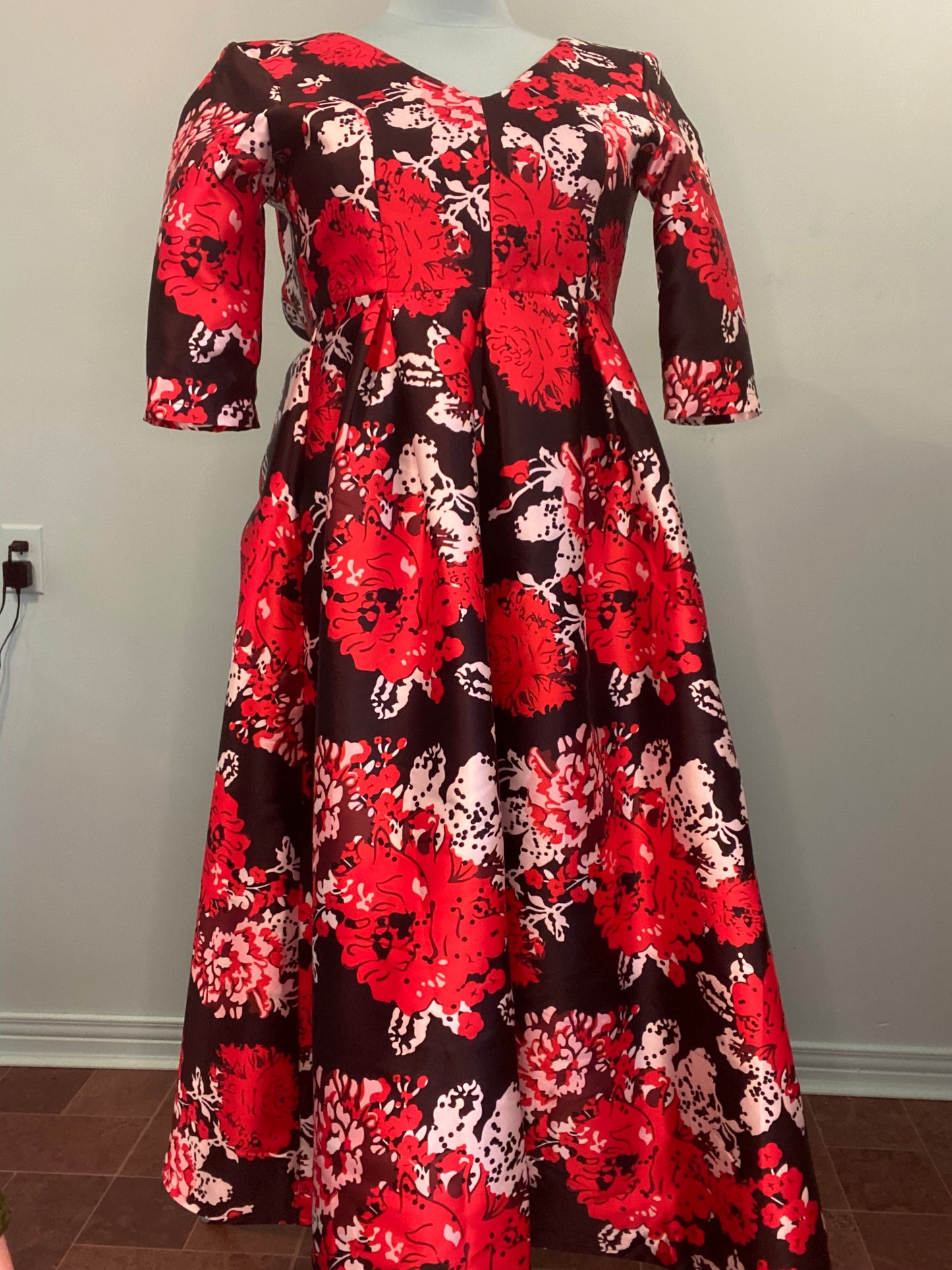 ***NEW WITH TAGS "KAI MILAN" RED AND BLACK GOWN